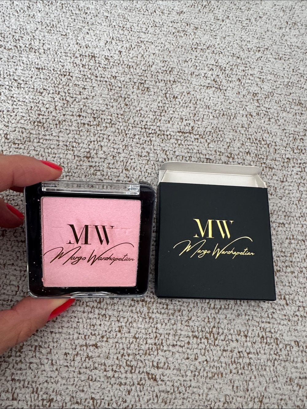 MW Margo Warzhapetian Pink Shimmer Powder Blush Highlighter NIB